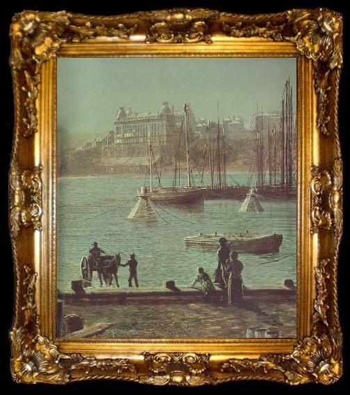 framed  Atkinson Grimshaw Detail of Scarborough Bay, ta009-2